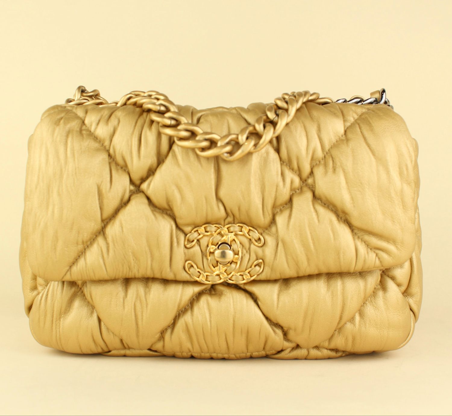 Chanel 19 Flap Bag Gold Small