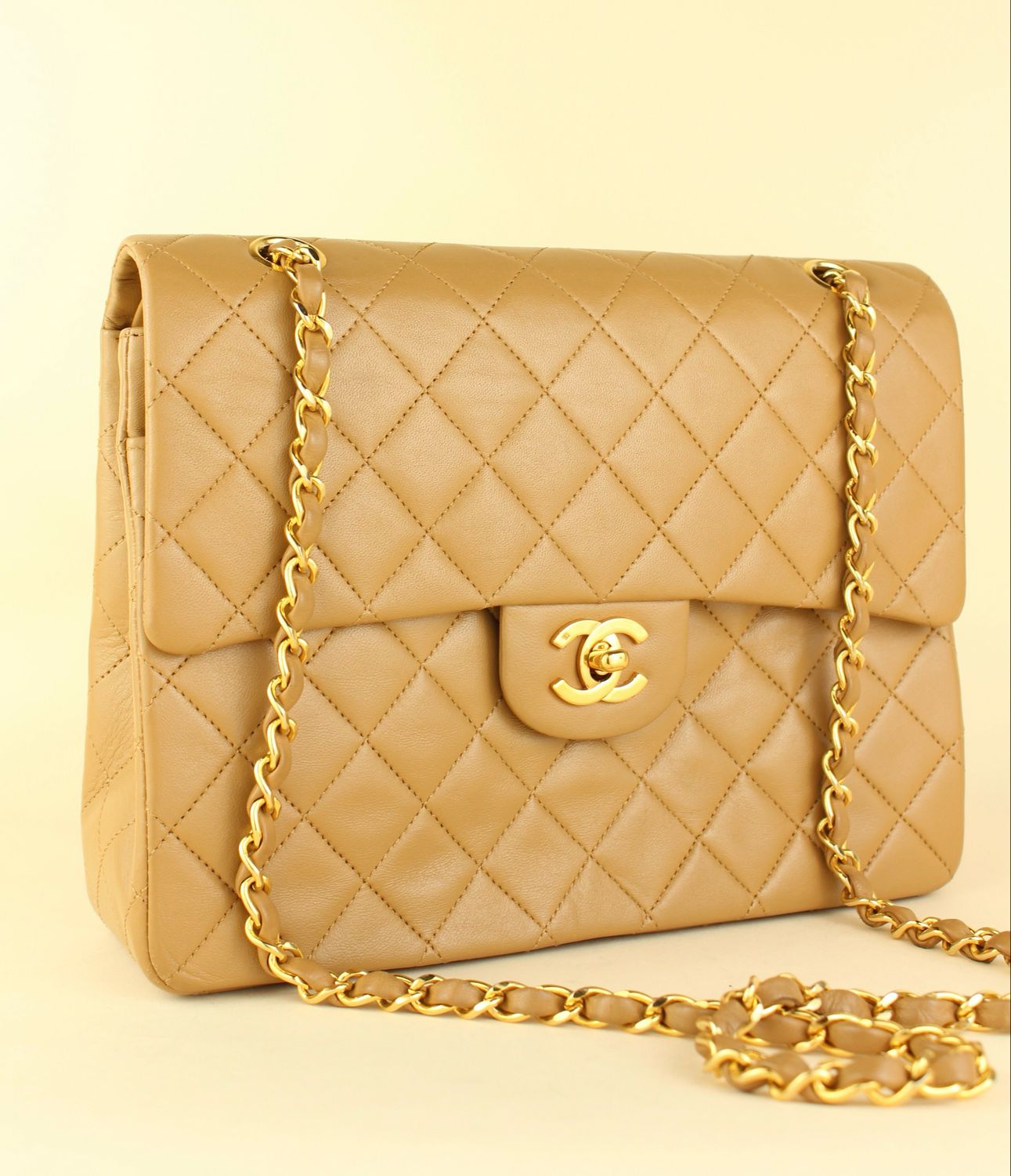Chanel Classic Medium Tall Beige