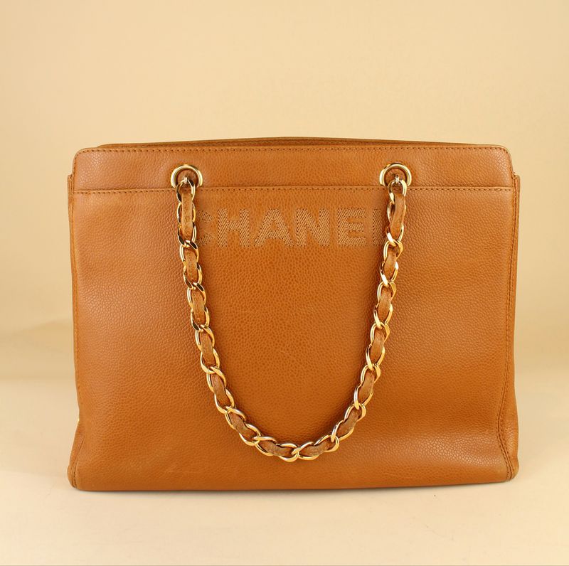 Chanel Shopping tote leather brown