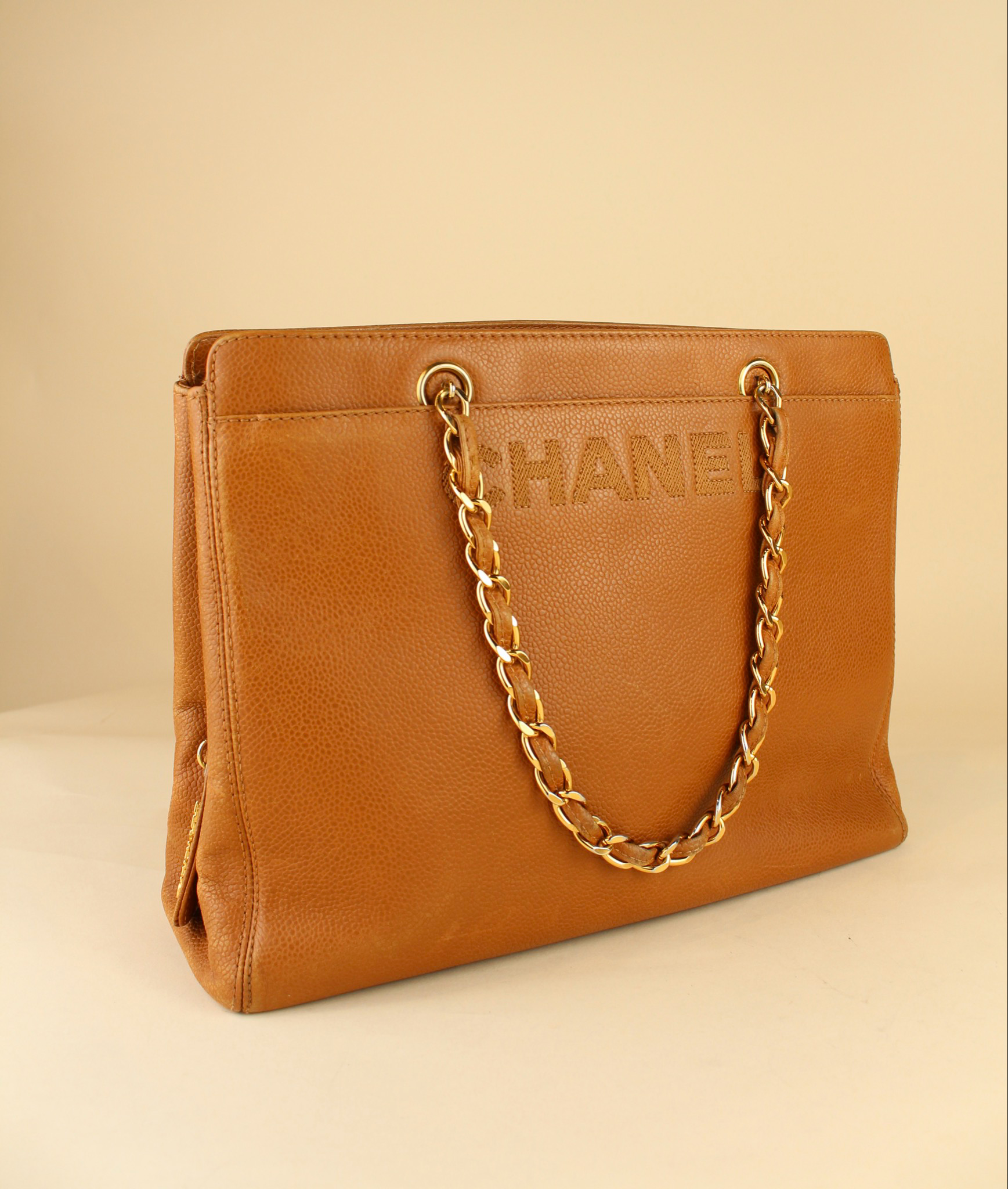 Chanel Shopping tote leather brown