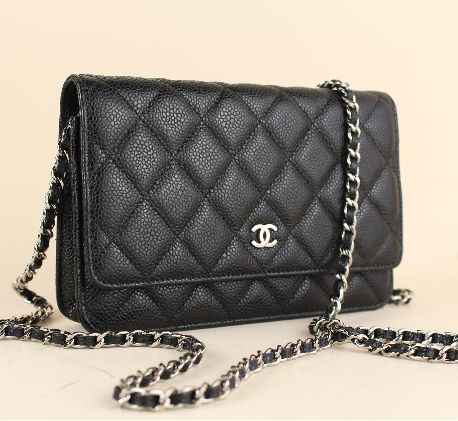 Chanel Wallet on Chain SHW Caviar