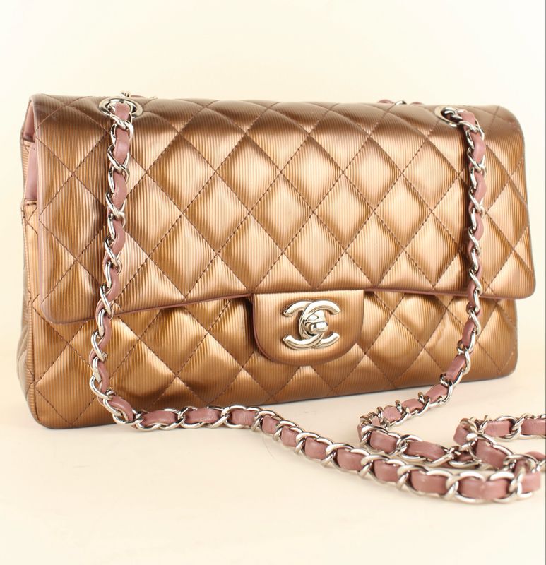 ​Chanel Classic Medium Bronze leather