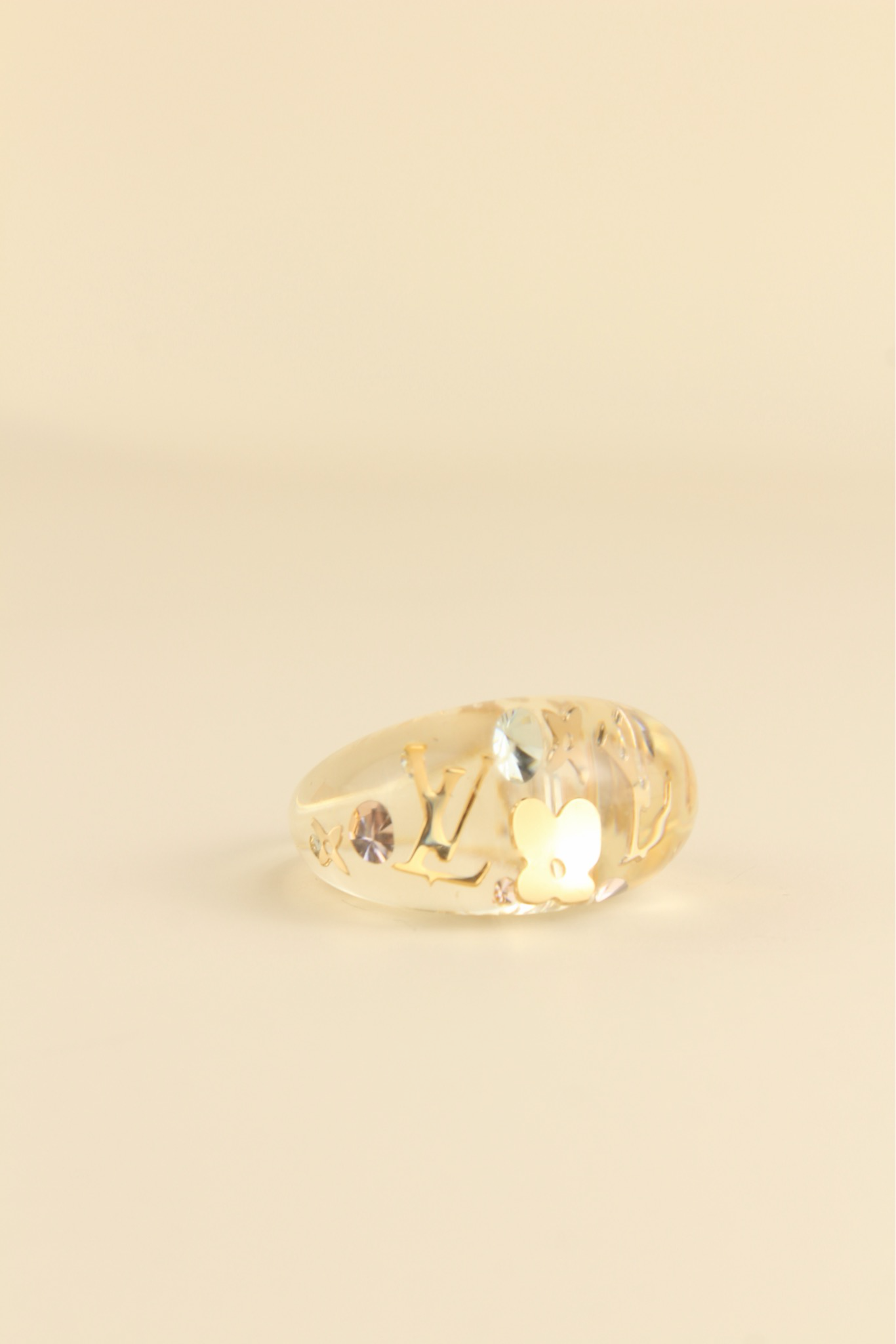 Monogram Transparent Inclusion Ring