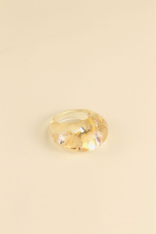 Monogram Transparent Inclusion Ring
