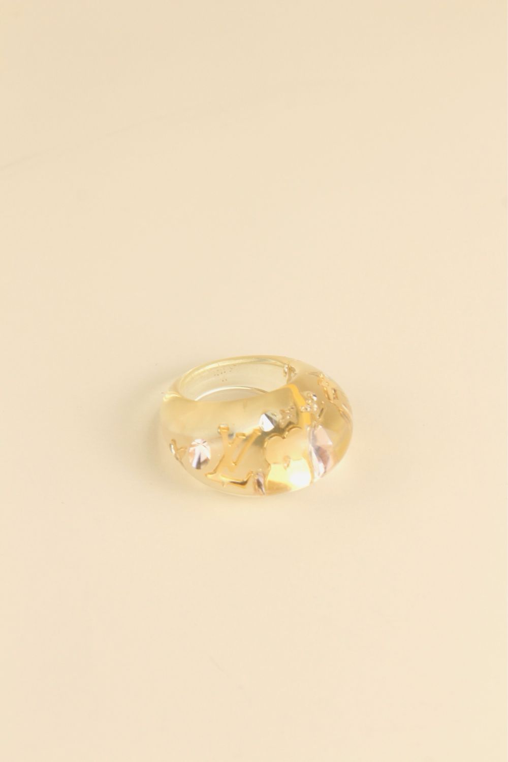 Monogram Transparent Inclusion Ring