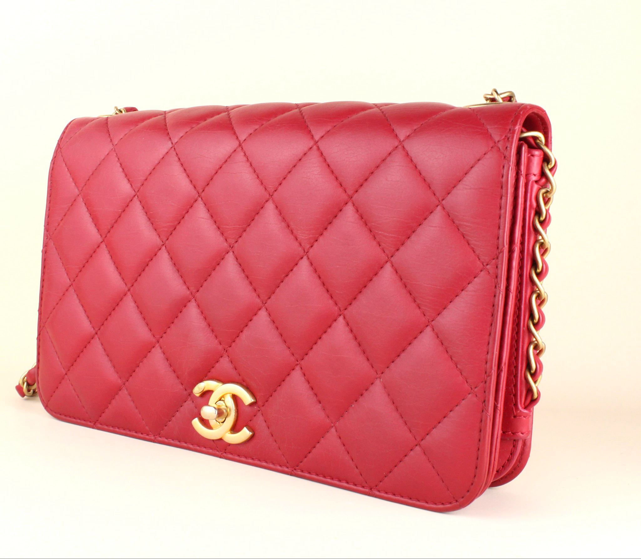Chanel full flap raspberry