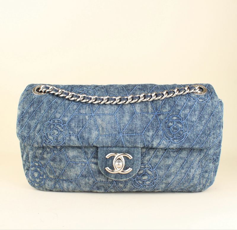 ​Chanel Seasonal Flap Bag Denim embroidered