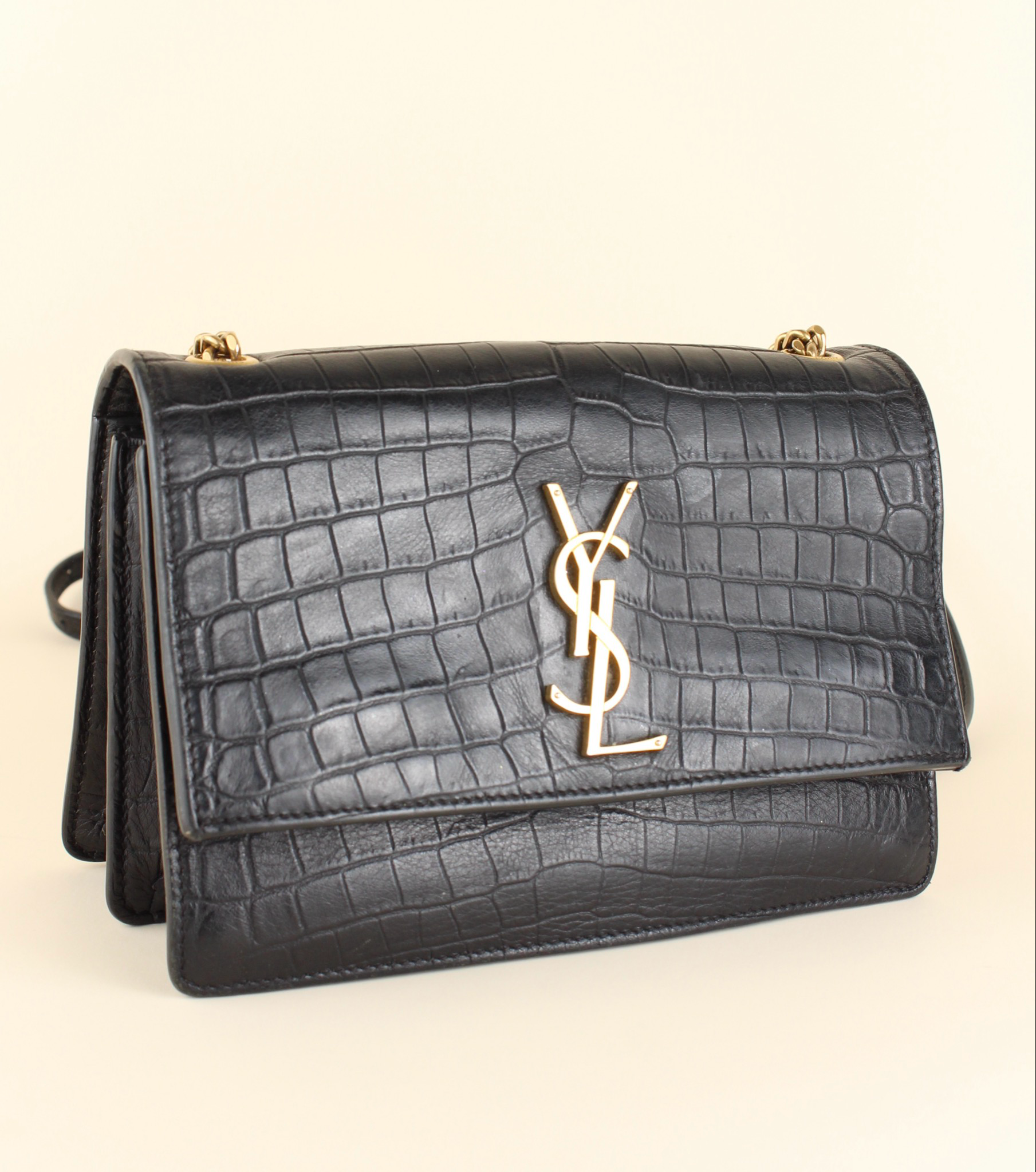 Saint Laurent mini croco embossed