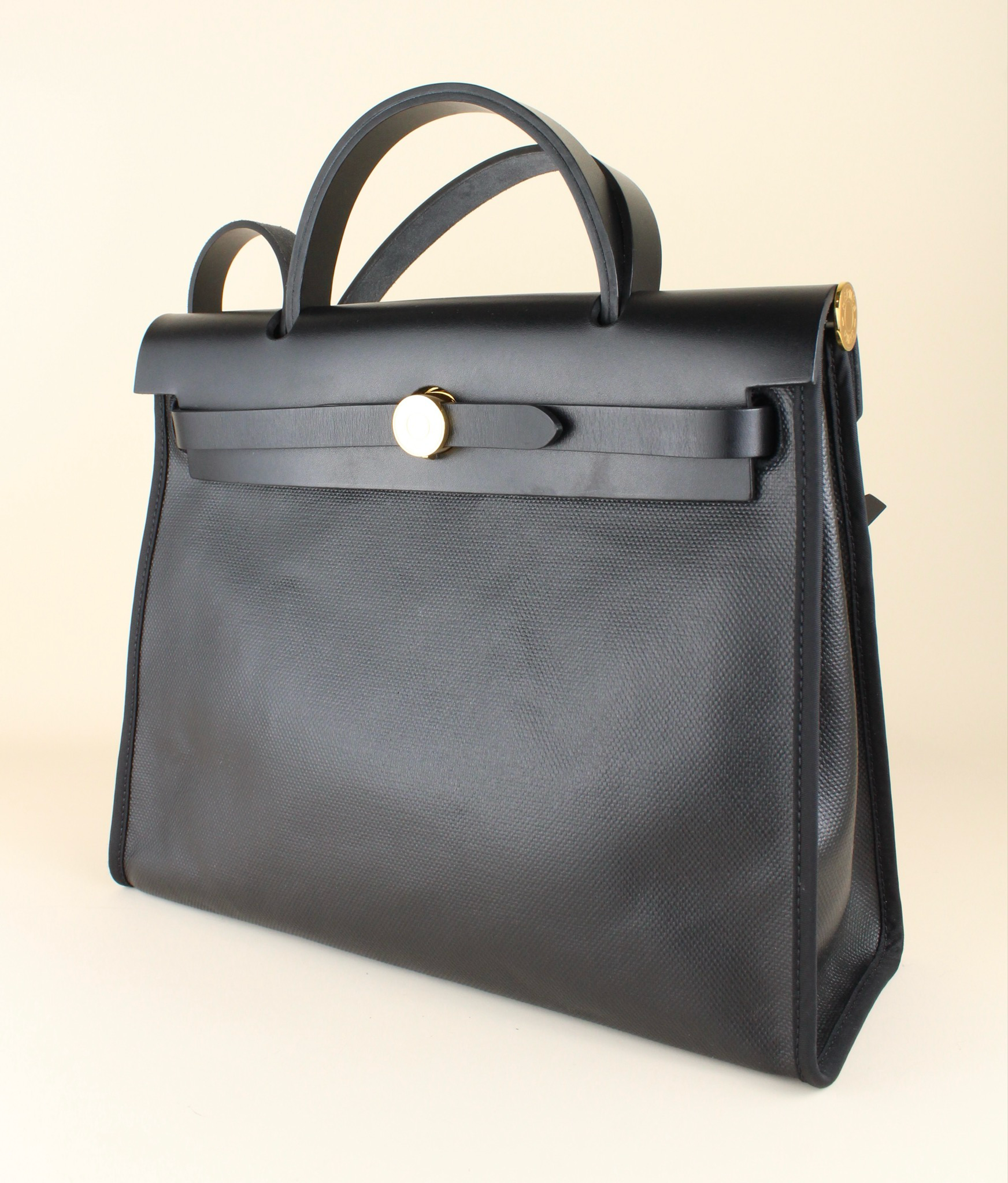 Hermès Herbag black GHW