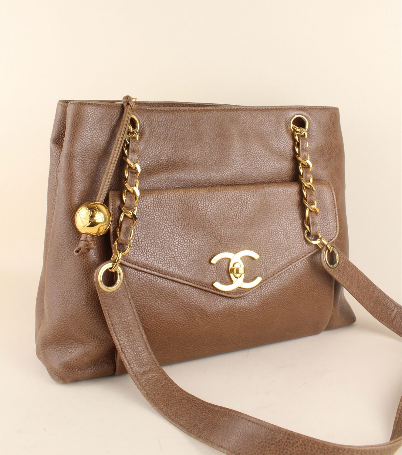 ​Chanel Brown Shopper Vintage