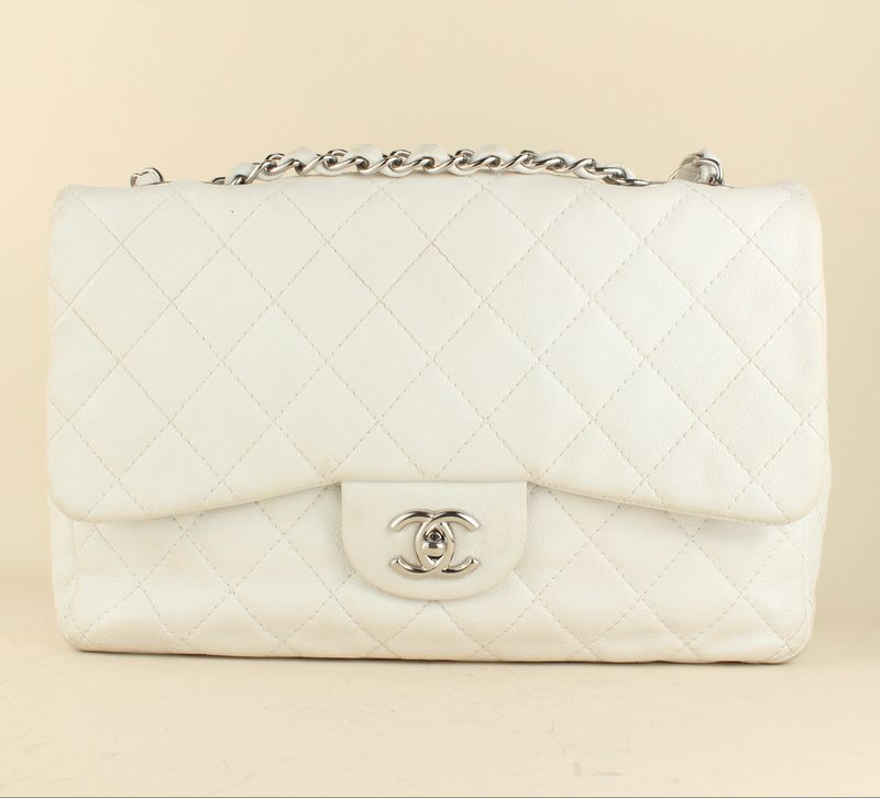 Chanel Jumbo Single Flap White