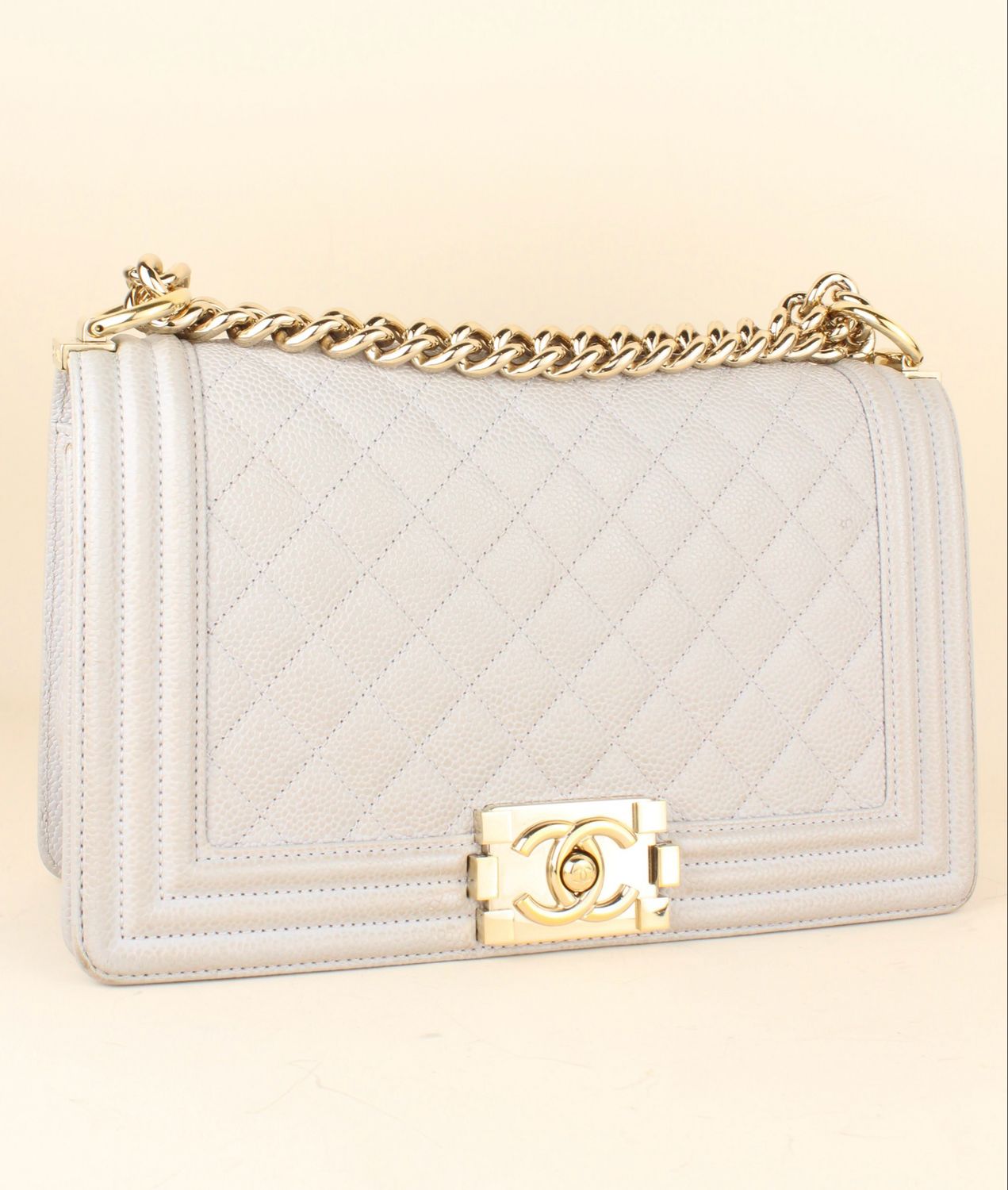 Chanel Boy Medium Grey