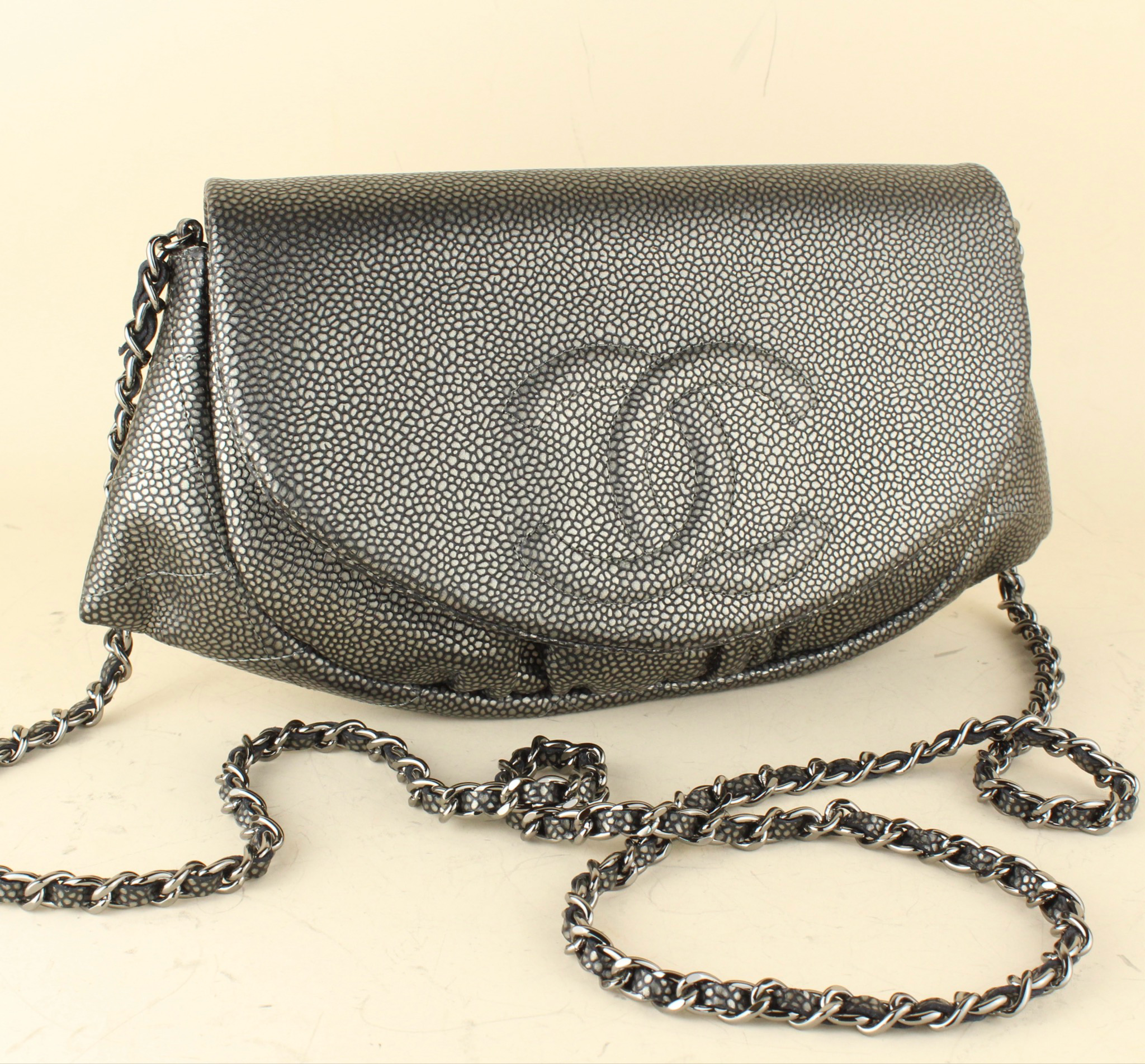 Chanel half moon metallic