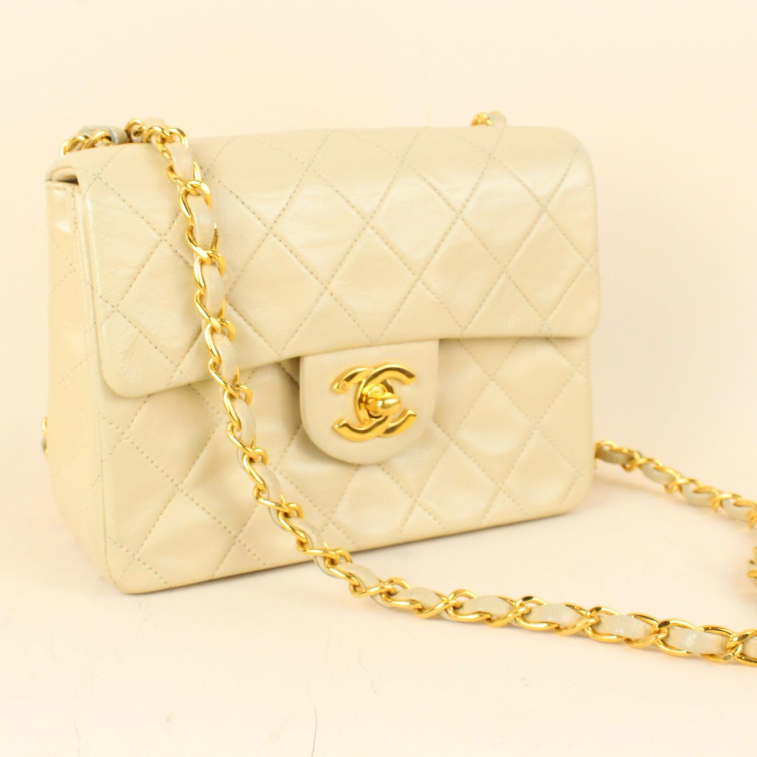 Chanel Mini Square Beige