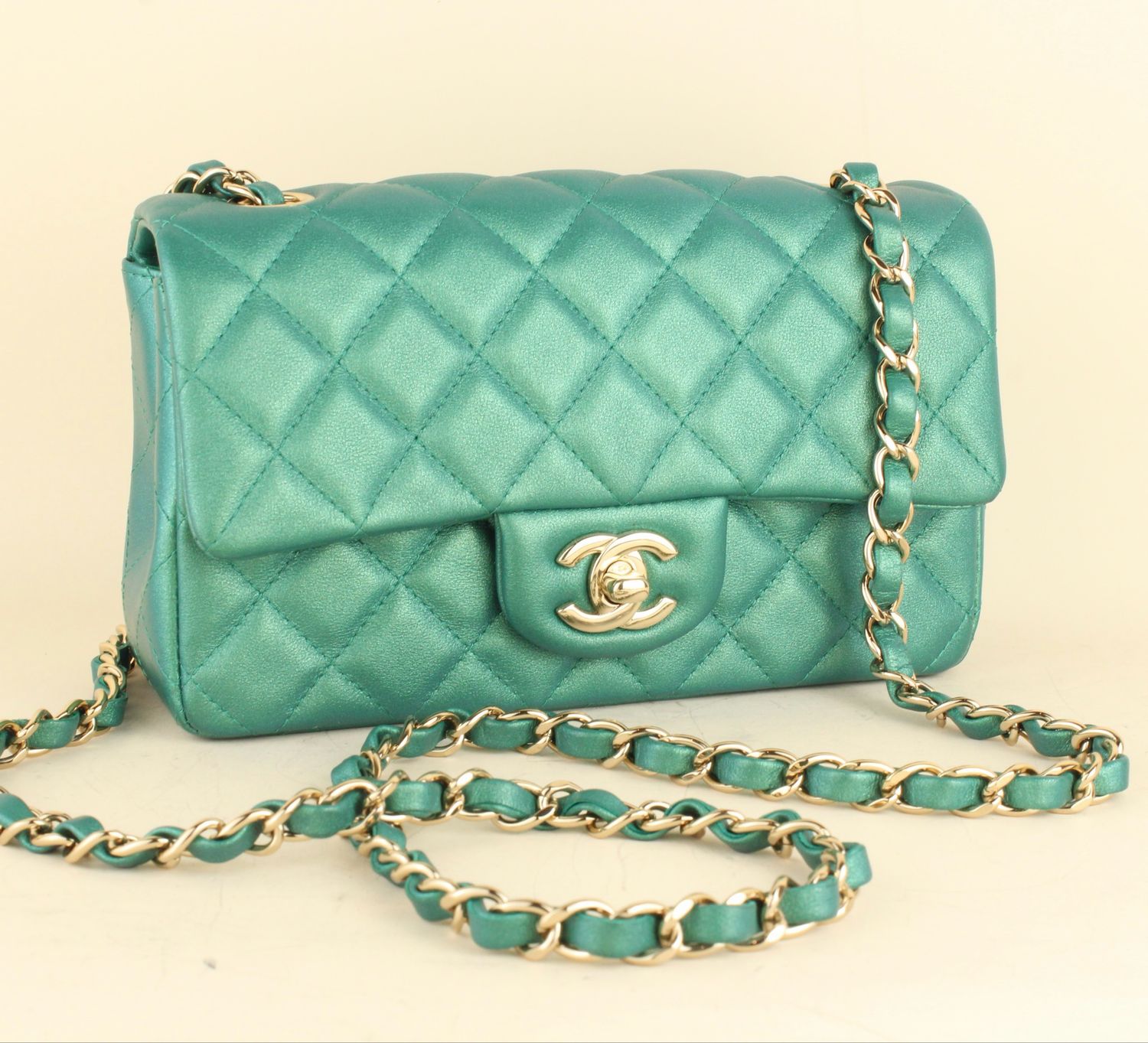 Chanel mini rectangular green