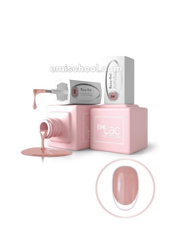 E.MiLac Base Gel Natural #04, 9 ml.