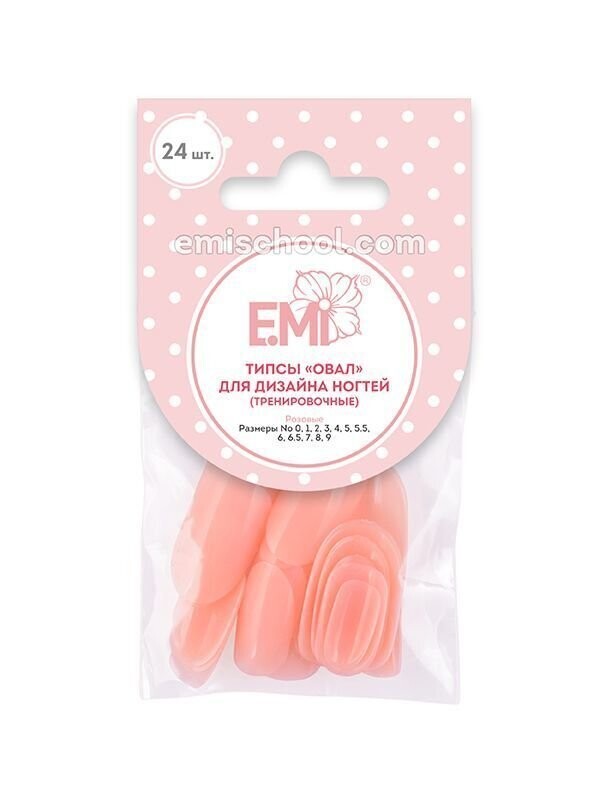 Pinks Tips Oval, 24 pcs.