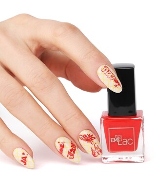 Nail Polish for Stamping Red #6, 9 ml.
