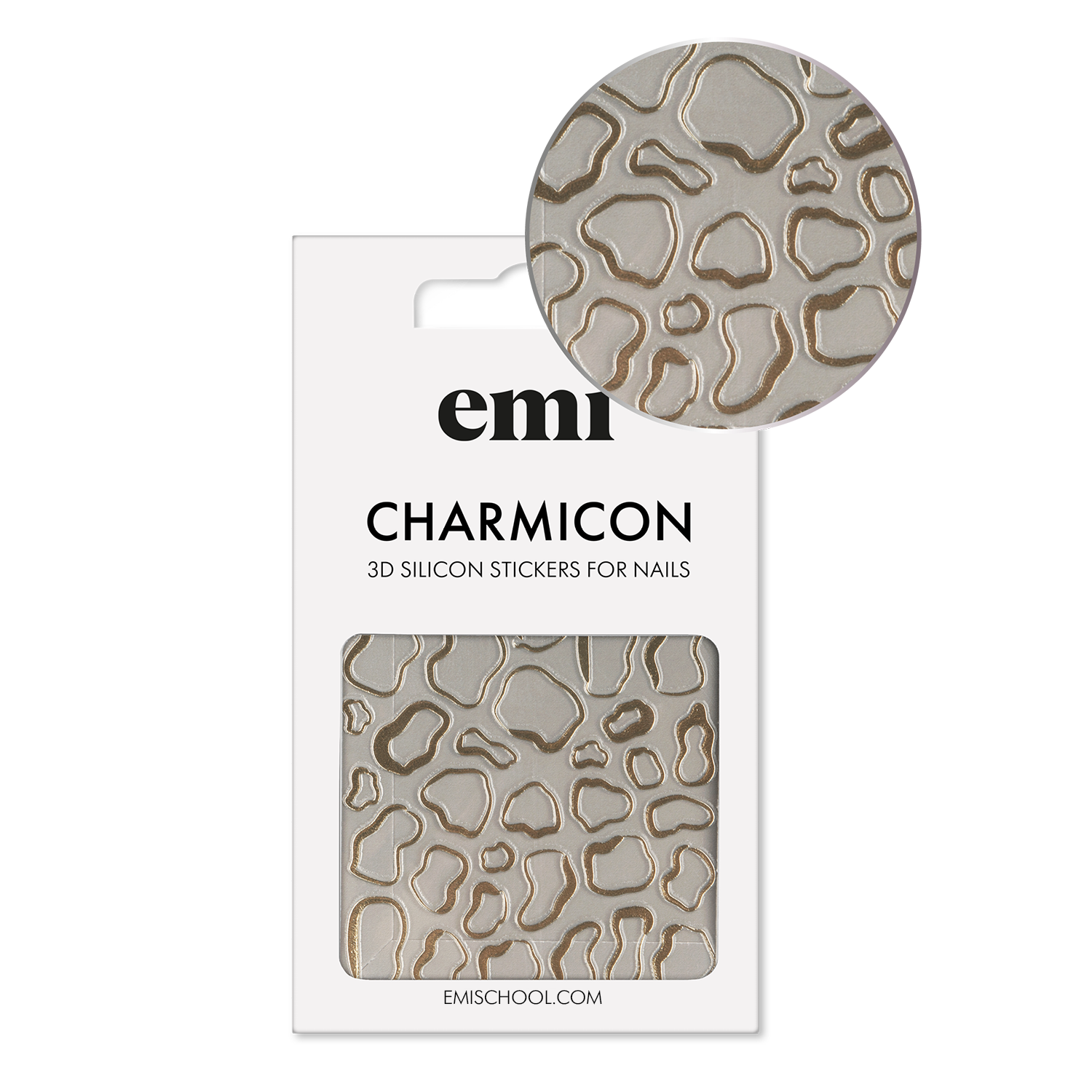 Charmicon 3D Silicone Stickers #238 Gold splotches