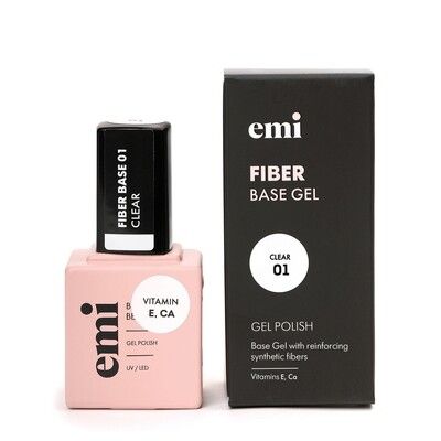 E.MiLac Fiber Base Gel Clear #1, 9 ml.