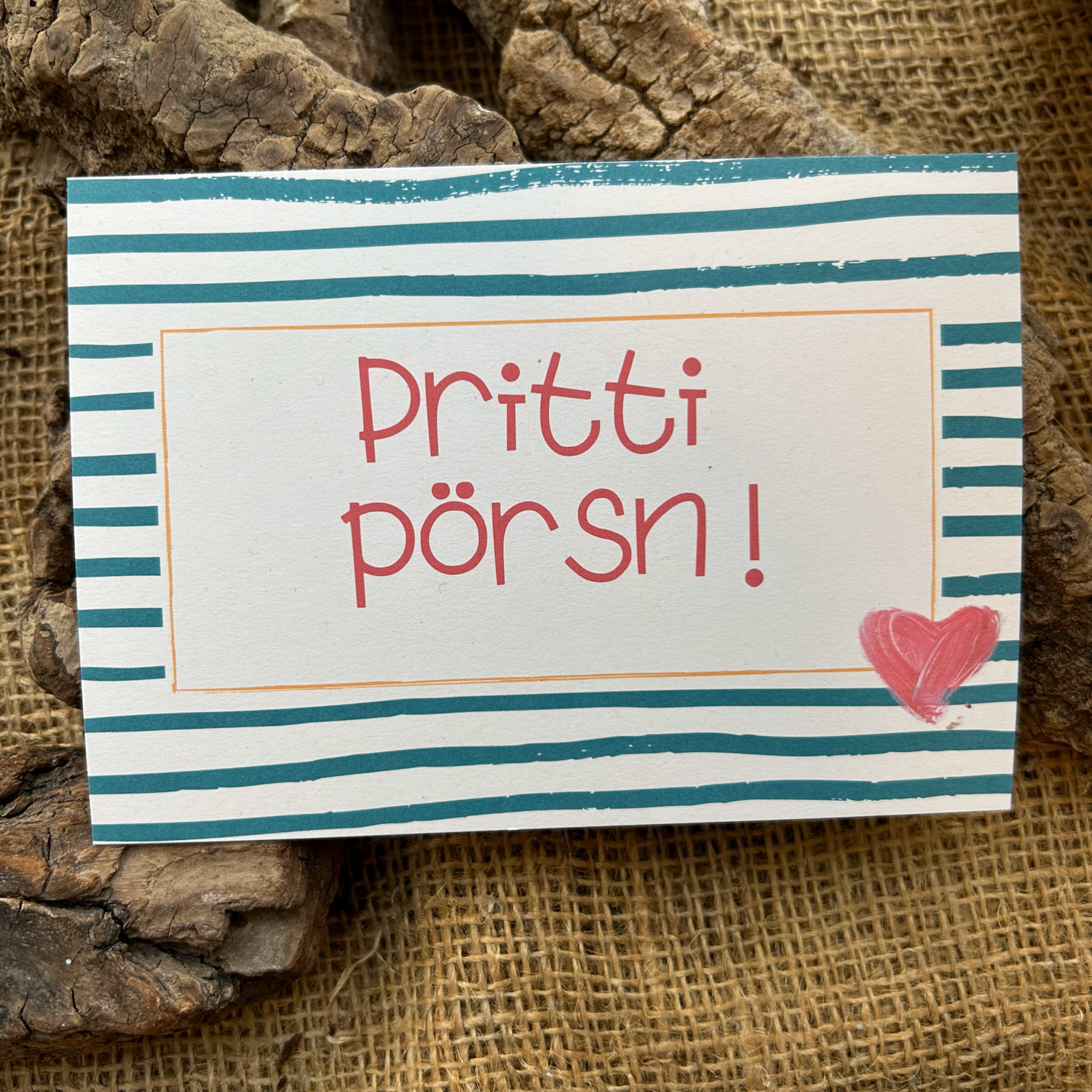 Postkarte ,,Pritti pörsn''