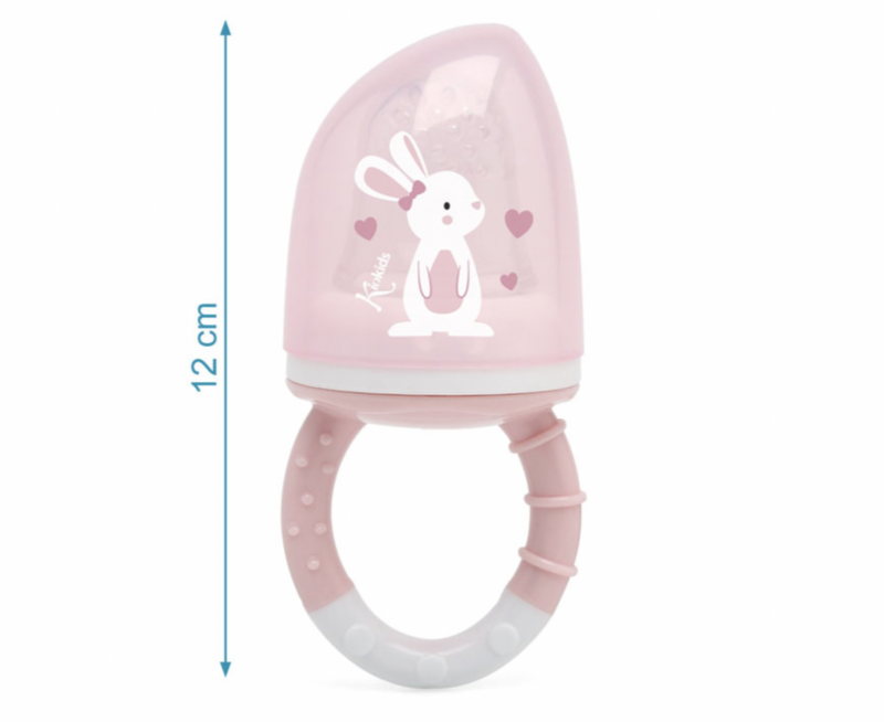 Kiokids Alimentador antiahogo en silicona rosa