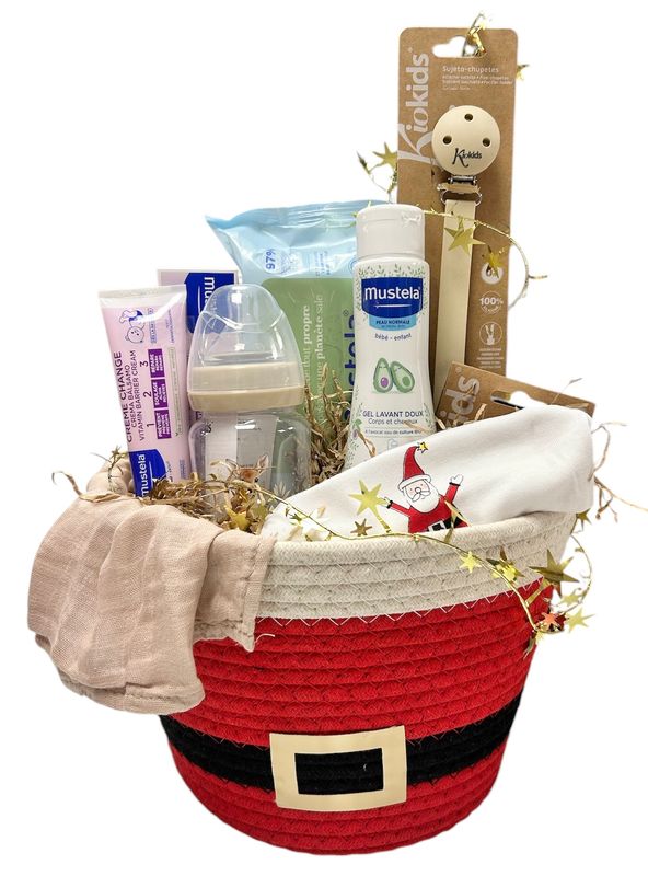 Cesta regalo bebé Papá Noel