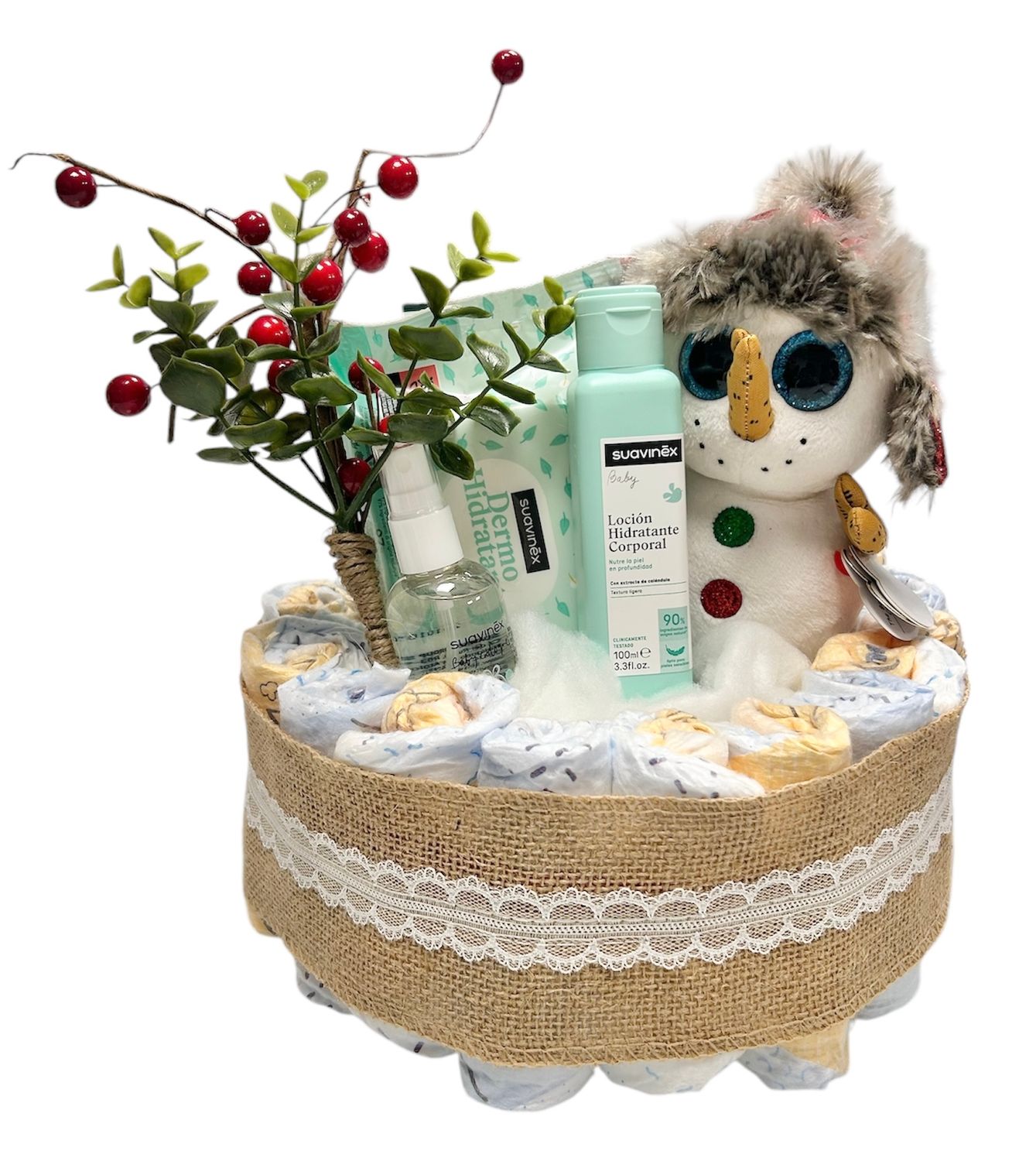 Tarta de pañales Feliz navidad