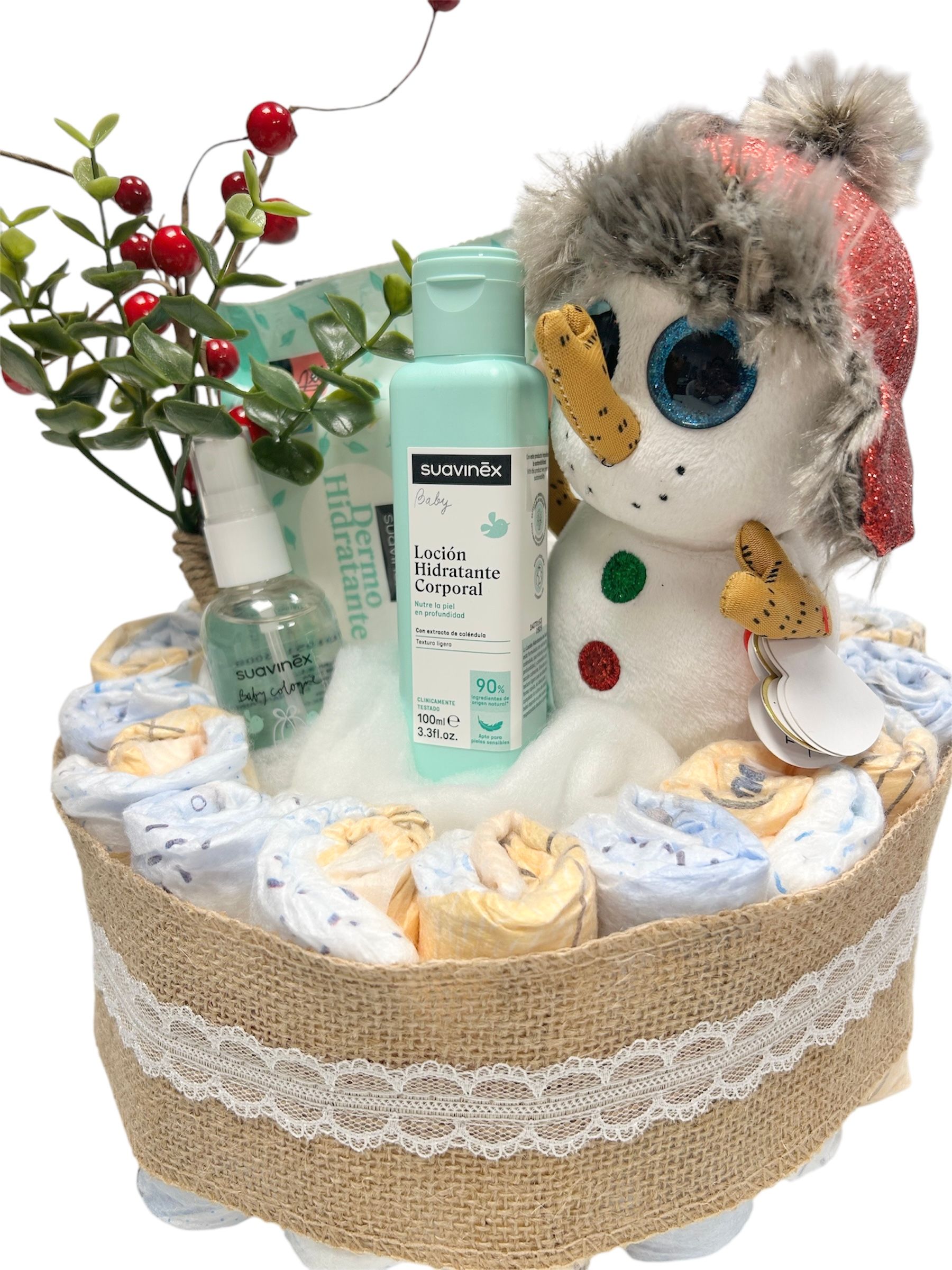 Tarta de pañales Feliz navidad