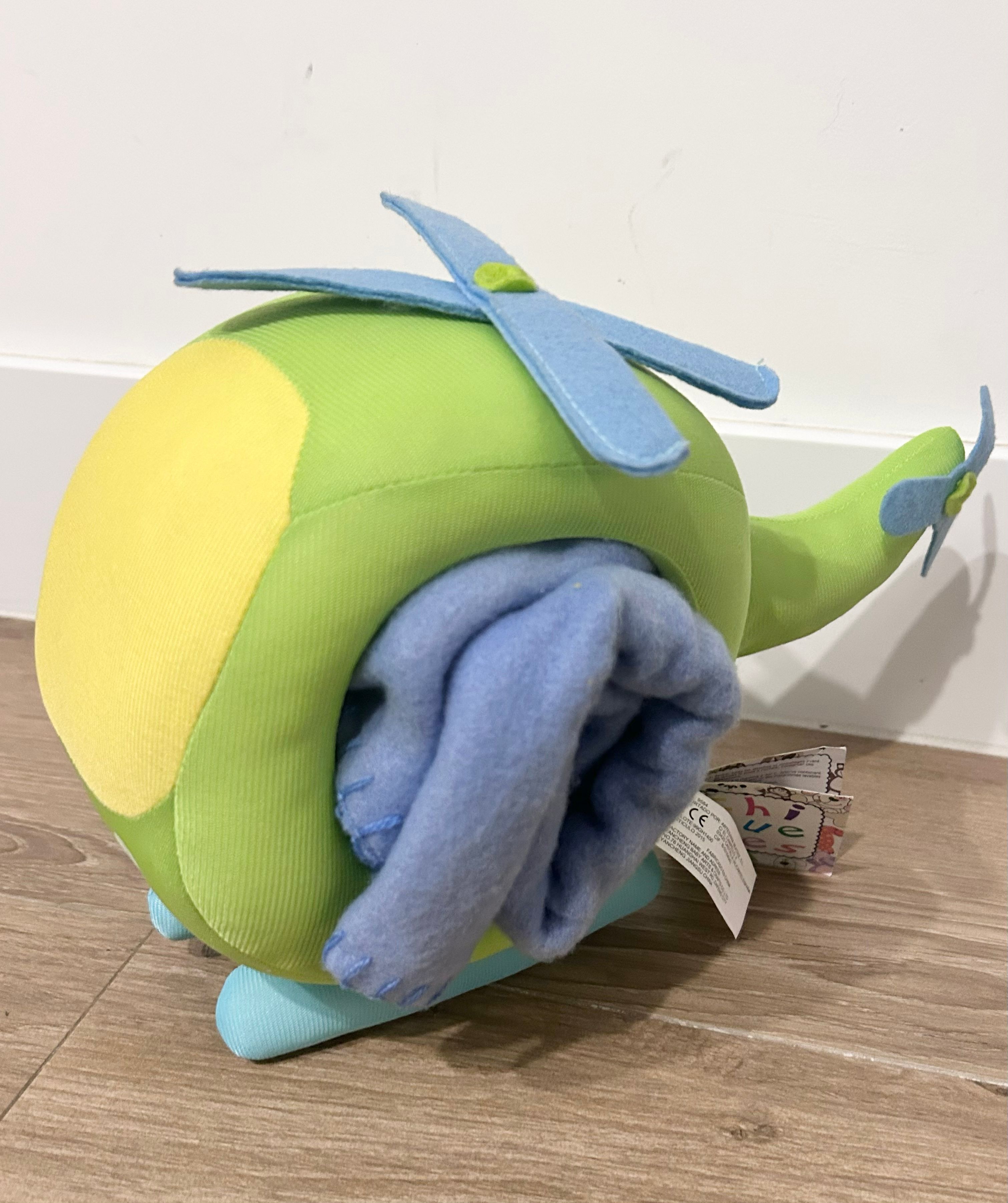 Peluche helicóptero con manta