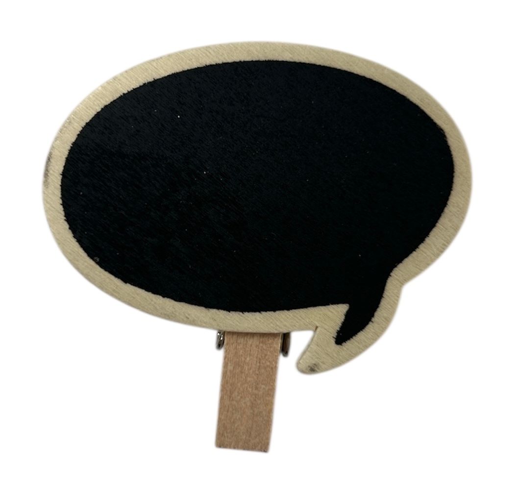 Pizarra con pinza nombre