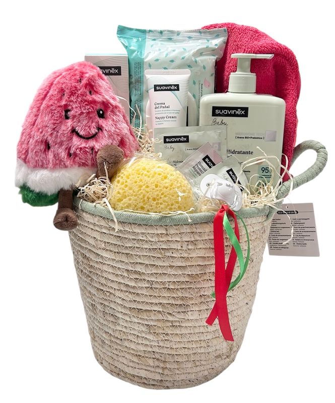 Cesta regalo bebé sandía maxi