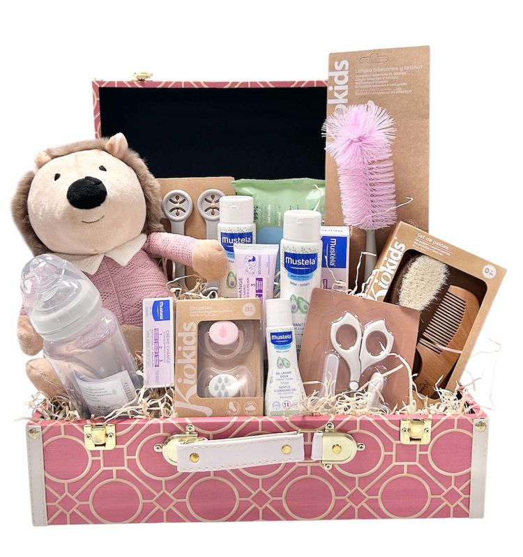 Cesta regalo bebé erizo VIP
