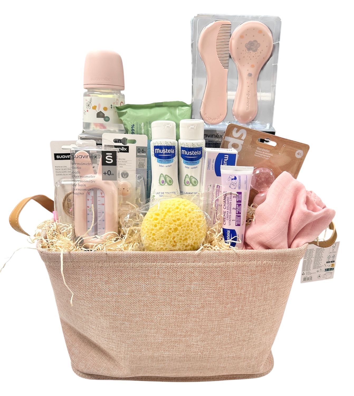 Canastilla bebé Gran set rosa