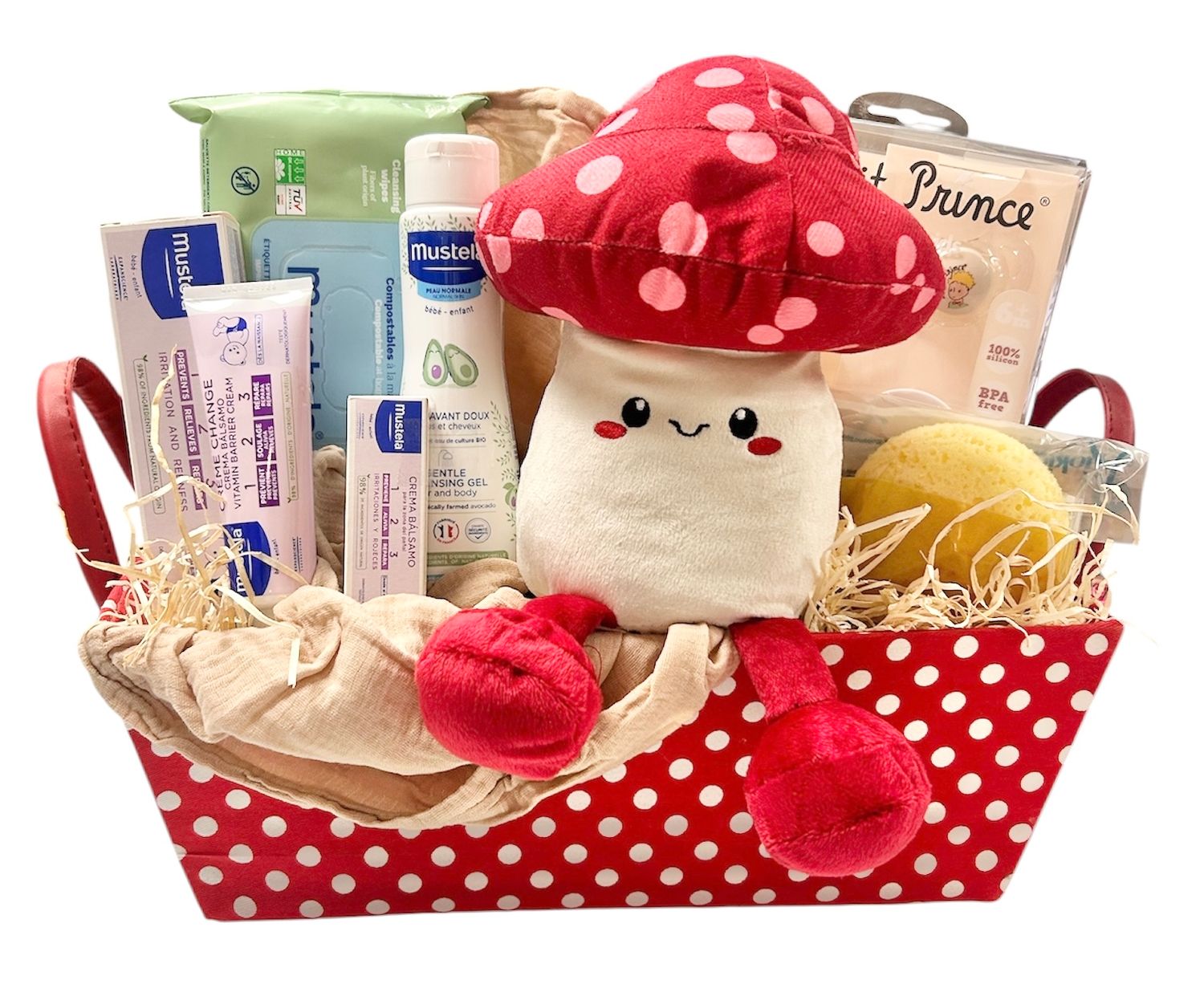 Cesta regalo nacimiento baby seta