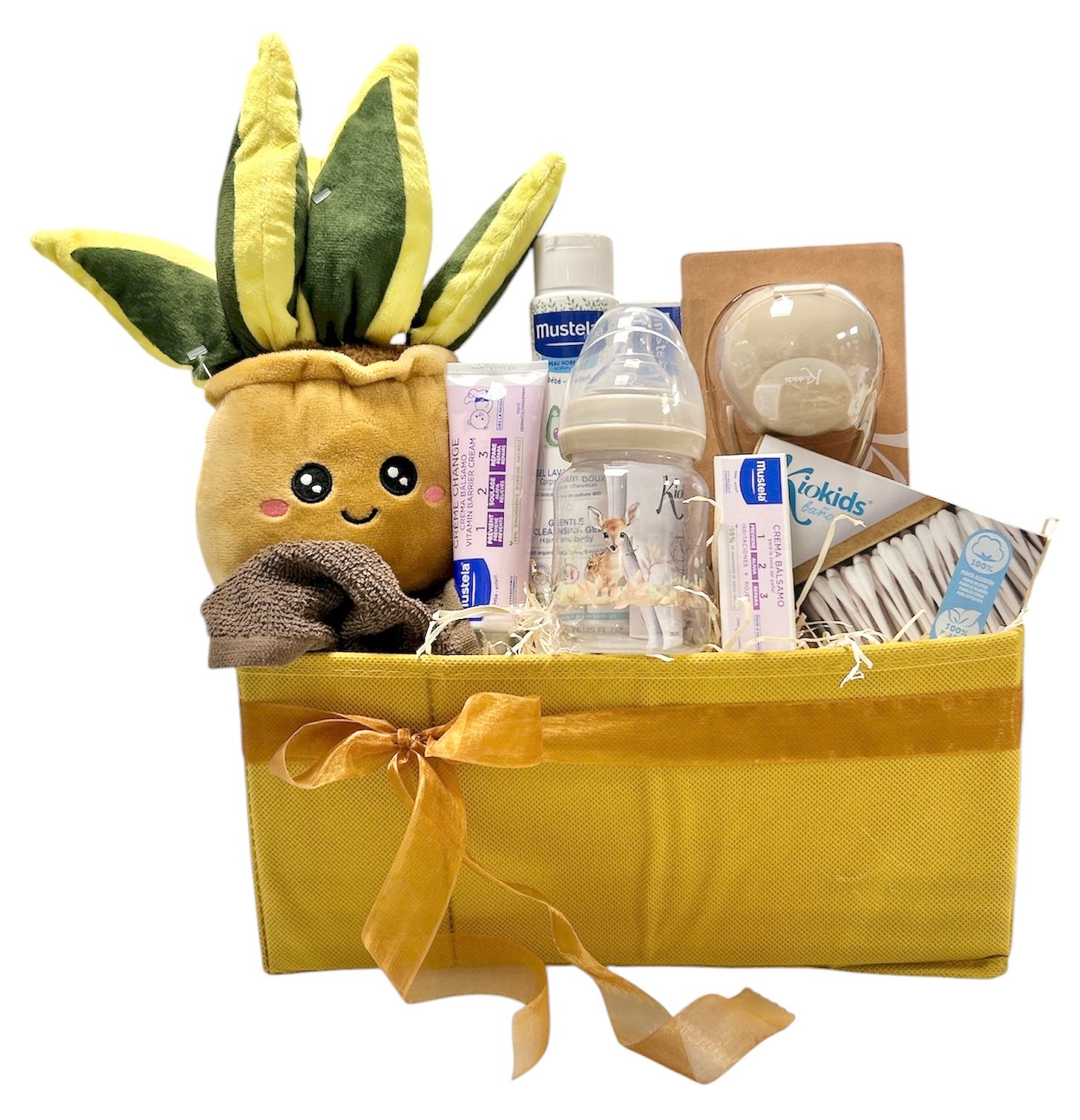 Canastilla regalo bebé plantita feliz