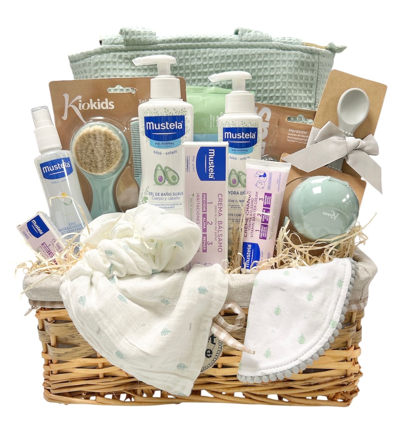 Cesta regalo bebé sorpresa boy mint