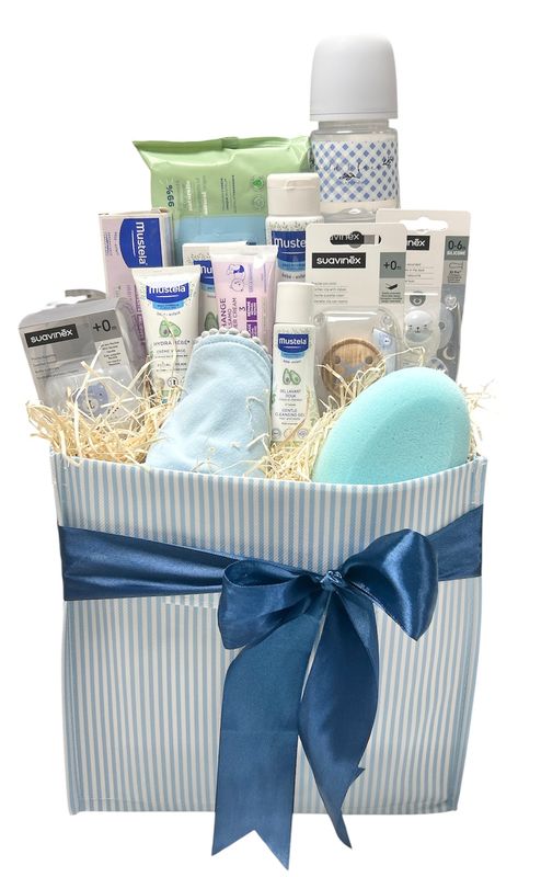 Canastilla nacimiento bebé blue lines Canastilla nacimiento bebé blue lines