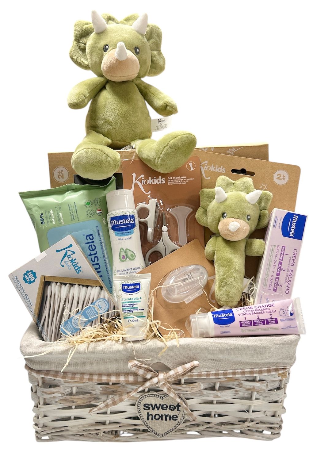 Cesta regalo nacimiento baby dino