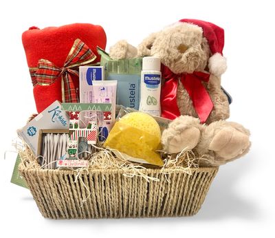 Cesta regalo nacimiento mi letra navideña Cesta regalo nacimiento mi letra navideña