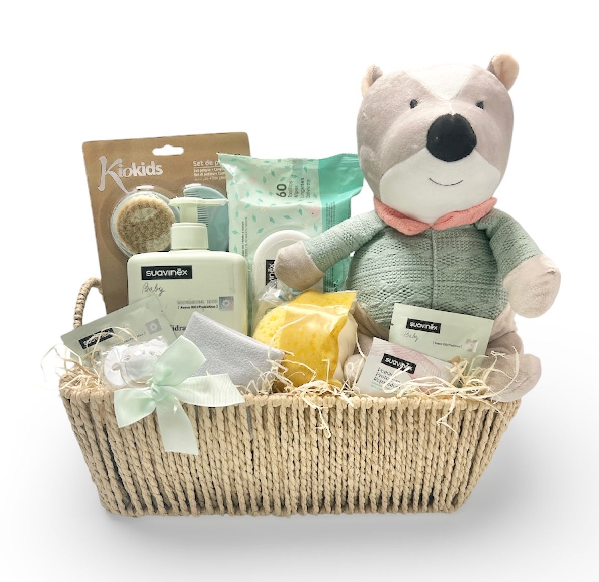 Cesta regalo bebé pequeño topo