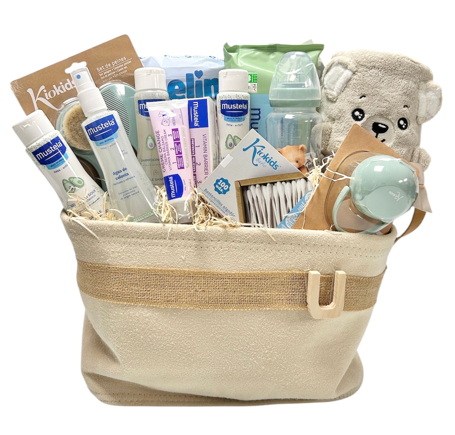 Cesta regalo nacimiento bebé gran set