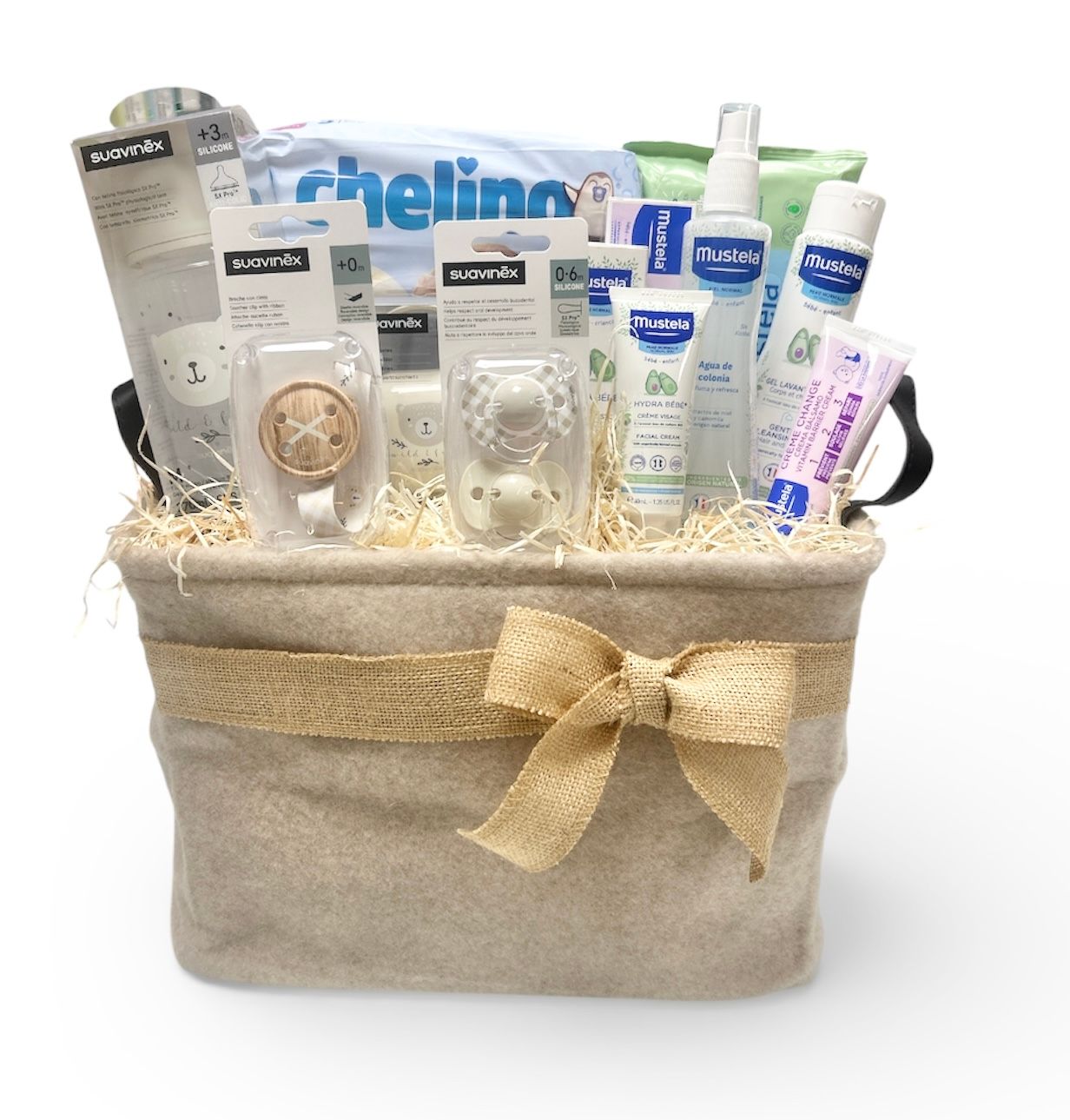 Cesta regalo nacimiento bebé gran set