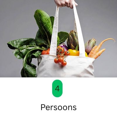 4 persoons Groentetas (volledig seizoen) - €22,40 per week