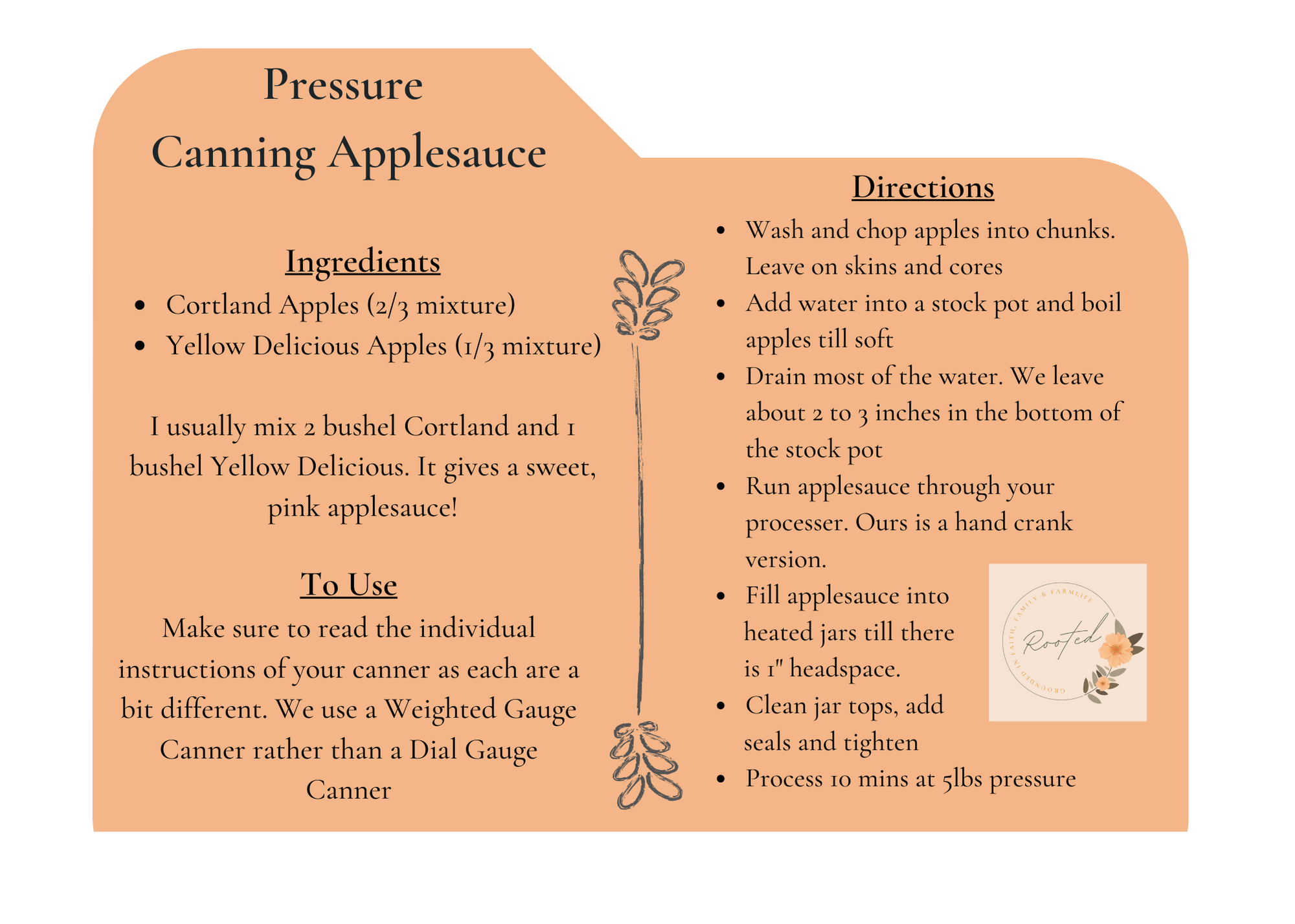 Pressure Canning Applesauce Recipe