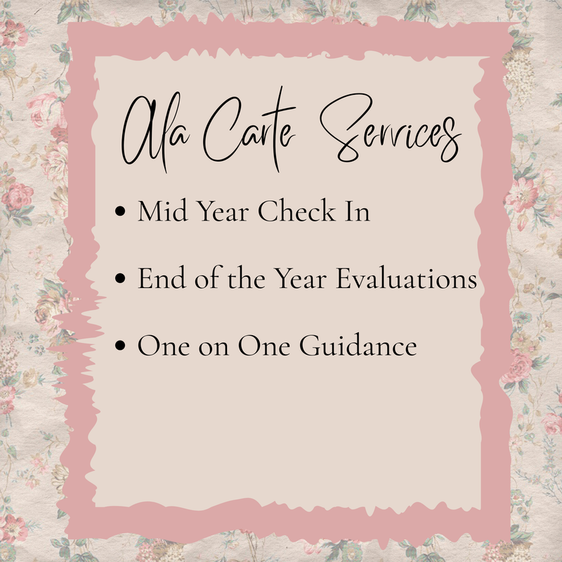 Homeschool Consultation Services - Ala Carte Option