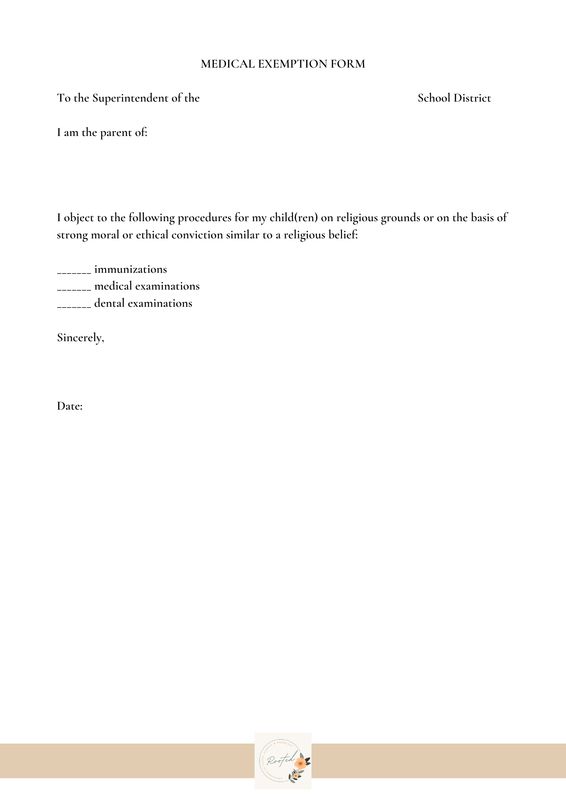 Homeschooling - Medical Exemption