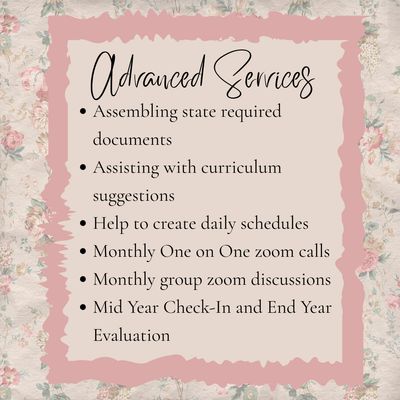 Homeschool Consultation Services - Advanced Option