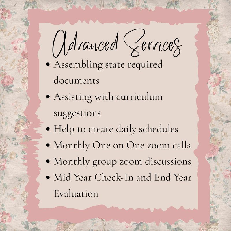 Homeschool Consultation Services - Advanced Option