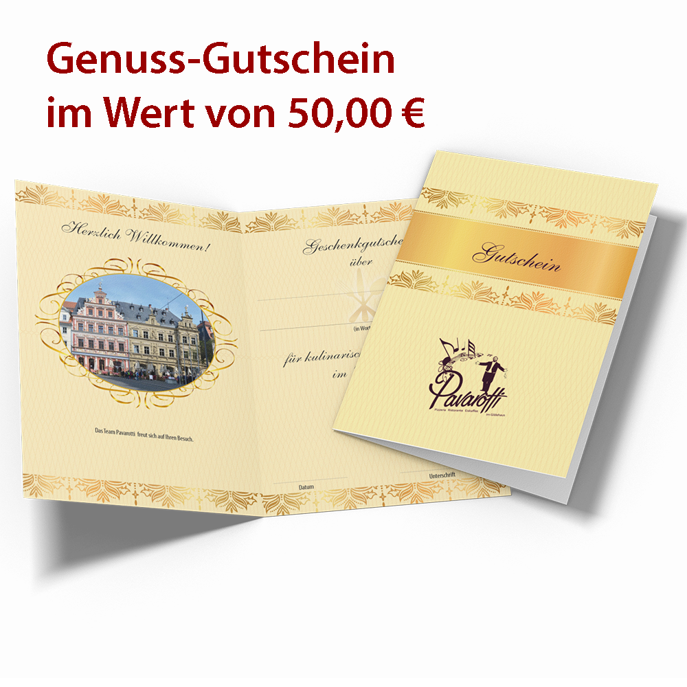 Pavarotti Genuss-Gutschein 50 €